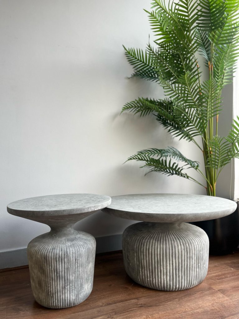 View of Textured Fiber Glass Coffee Tables - ARTIQUE Gallery